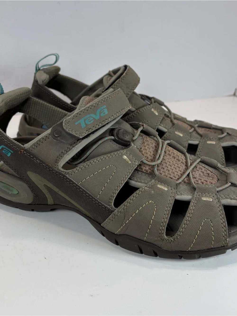 Teva Dozer III Women's Sandal, Size 9, Color Gray/Blue - Outdoor Hiking Walking